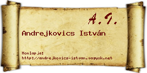 Andrejkovics István névjegykártya